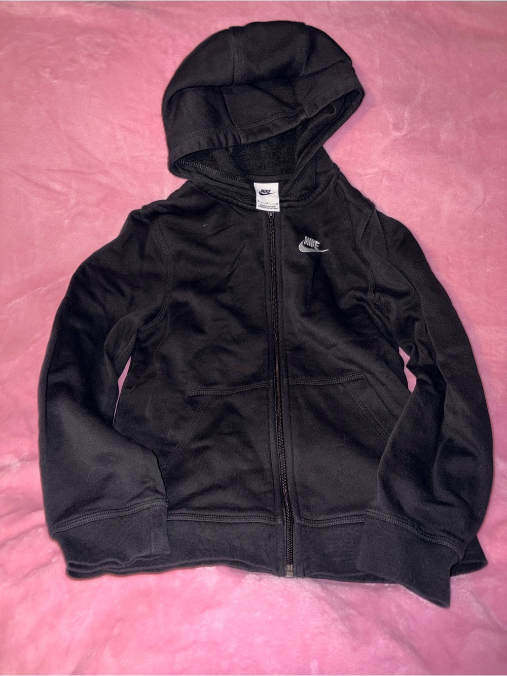 Nike Kids Black Zip-Up Hoodie